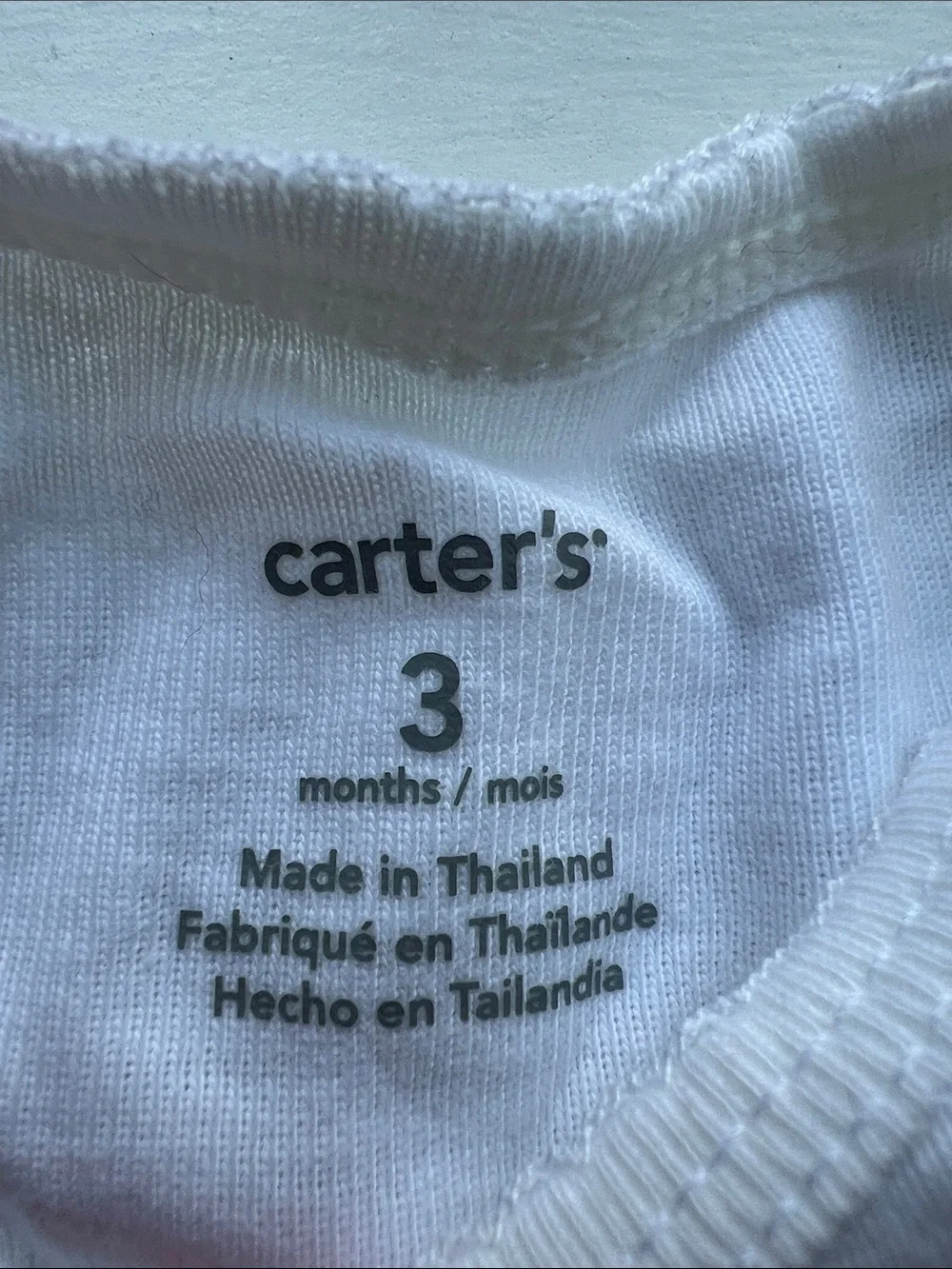 Carter's White Onesie with Pink and Teal Bike Graphic